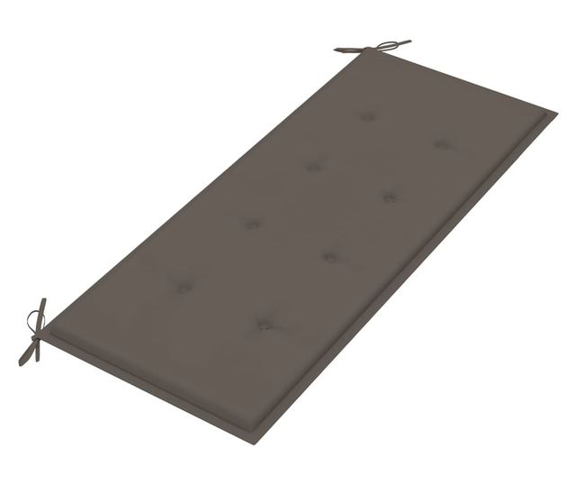 Сгъваема градинска пейка с възглавница, 118 см, бамбук