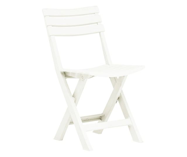 Sklopive vrtne stolice, 2 kom., bijele, plastika