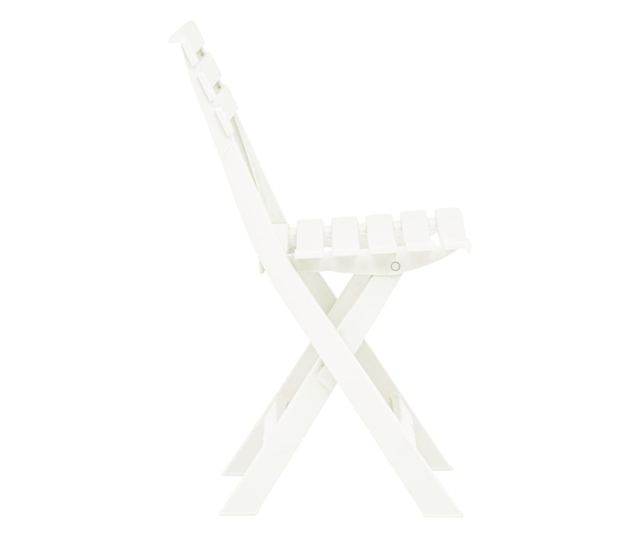Sklopive vrtne stolice, 2 kom., bijele, plastika