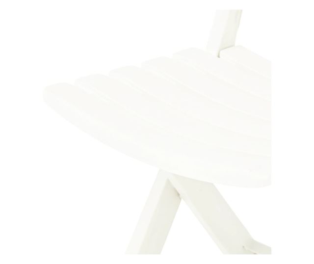 Sklopive vrtne stolice, 2 kom., bijele, plastika