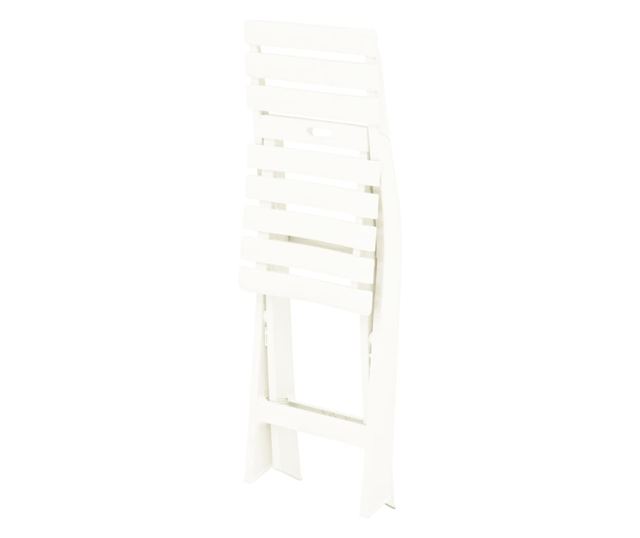 Sklopive vrtne stolice, 2 kom., bijele, plastika