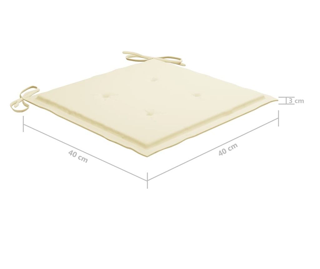 Външни сгъваеми столове с възглавници, 4 бр., Масивна акациева дървесина - 11