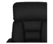 Masažna fotelja od umjetne kože crna