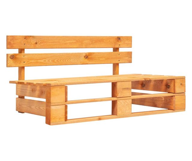 Canapea de mijloc grădină din paleți maro miere lemn pin tratat