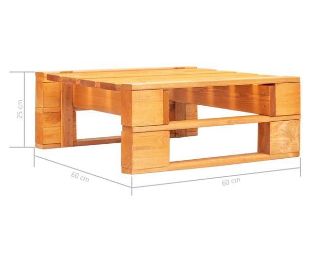 Vrtna klupa od paleta, medeno smeđa, drvo