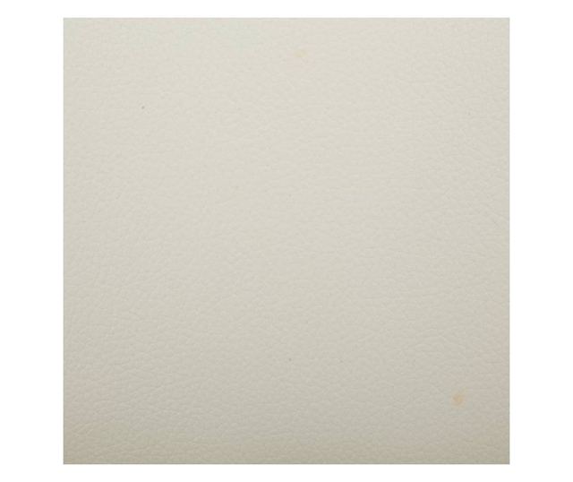 Naslonjač za masažu s tabureom, krem, umjetna koža