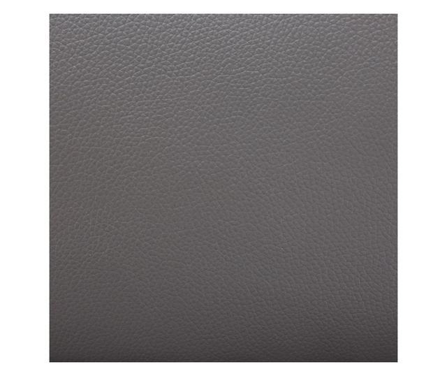 Naslonjač za masažu s tabureom, sivi, umjetna koža