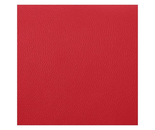 Naslonjač za masažu s tabureom, crveni, umjetna koža