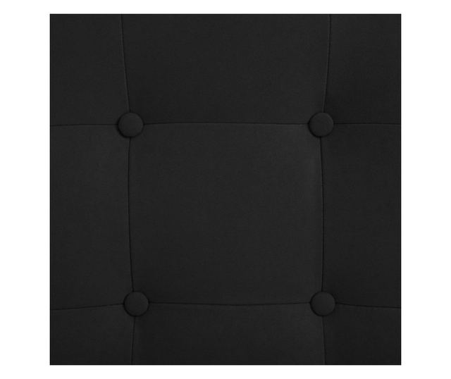 Naslonjač za masažu s tabureom, crni, ekološki velur