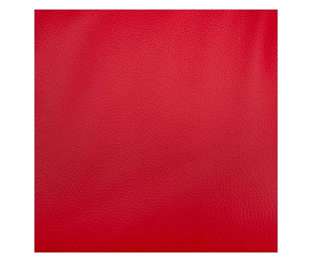 Naslonjač za masažu s tabureom, crveni, umjetna koža