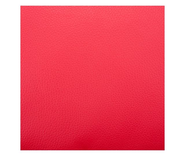 Naslonjač za masažu s tabureom, crveni, umjetna koža