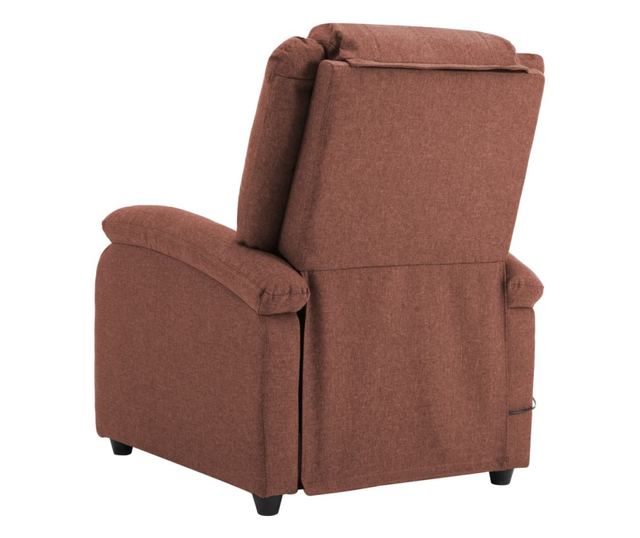 Naslonjač za masažu na razvlačenje, smeđi, tekstilni materijal