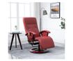 Masažna fotelja, vinsko crvena, eko koža