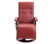 Masažna fotelja, vinsko crvena, eko koža