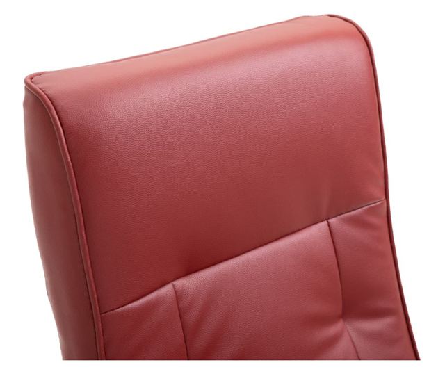 Masažna fotelja, vinsko crvena, eko koža