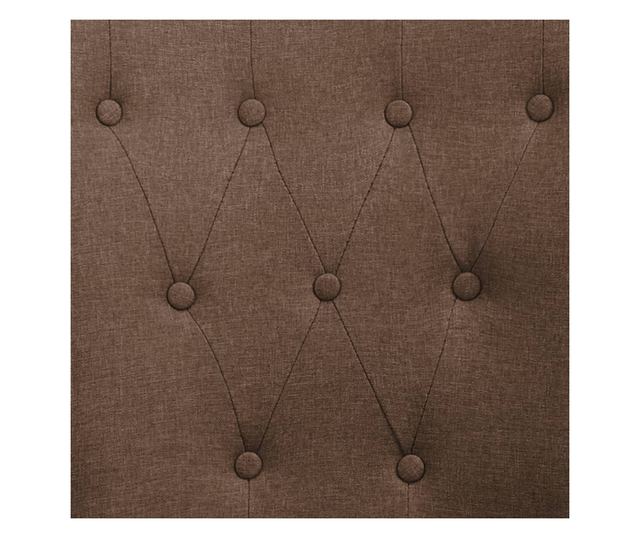 Kuhinjska stolica s naslonima za ruke, smeđa, tekstilni materijal