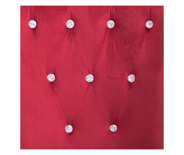 Kuhinjska stolica s naslonima za ruke, crvena, baršun