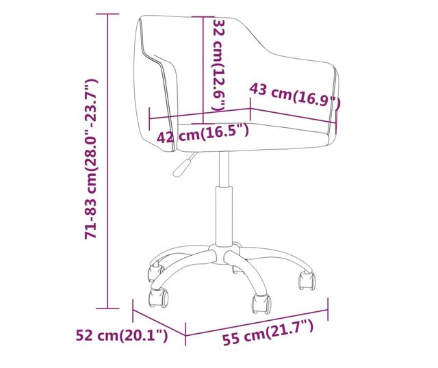 Okretne kuhinjske stolice, 2 kom, tamnosive, baršunaste