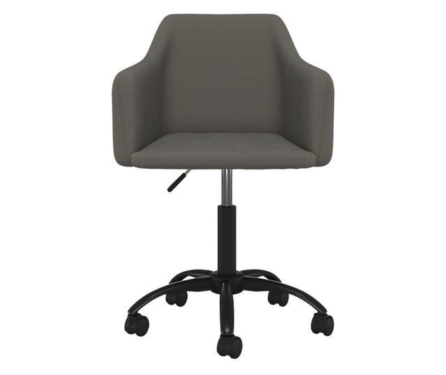 Okretne kuhinjske stolice, 2 kom, tamnosive, baršunaste