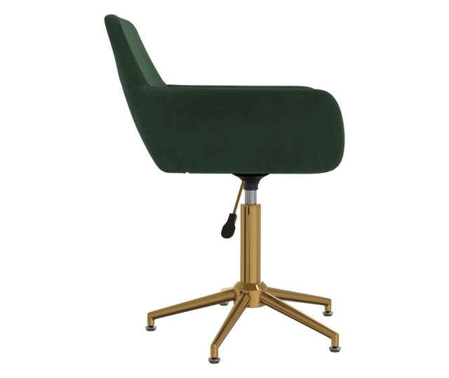 Zakretne kuhinjske stolice, 2 kom., tamnozelene, baršun