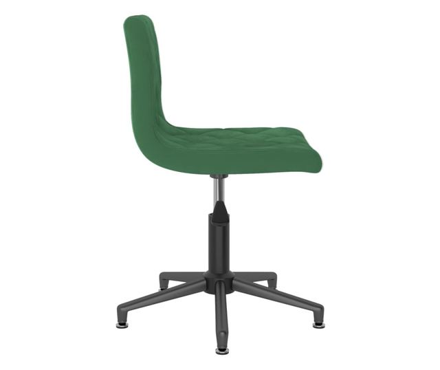 Zakretne kuhinjske stolice, 6 kom, tamnozelene, baršun