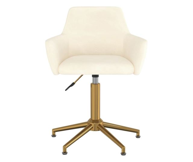 Zakretne kuhinjske stolice, 2 kom., krem, baršun