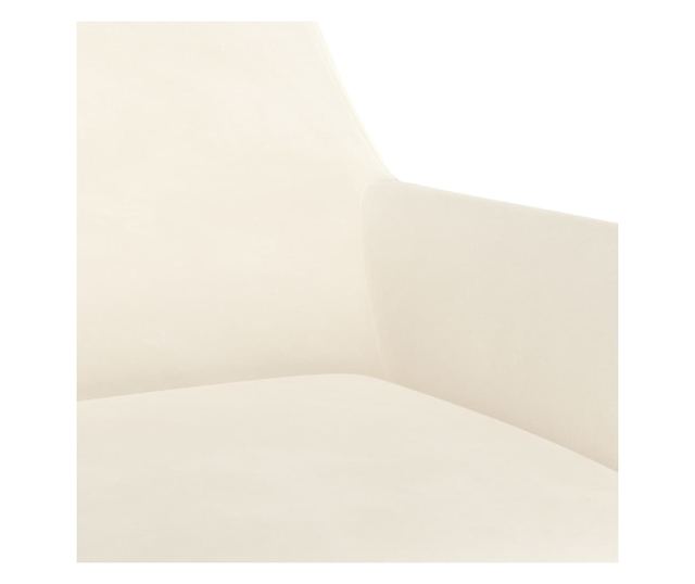 Zakretne kuhinjske stolice, 2 kom., krem, baršun