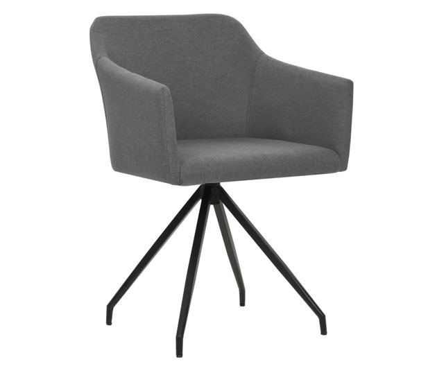 Zakretne kuhinjske stolice, 2 kom., svijetlosiva, tekstil