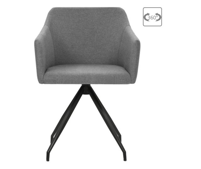 Zakretne kuhinjske stolice, 2 kom., svijetlosiva, tekstil