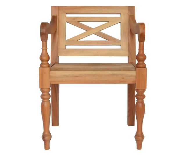 Stolice Batavia, 2 kom., svijetlosmeđe, masivno drvo mahagonija