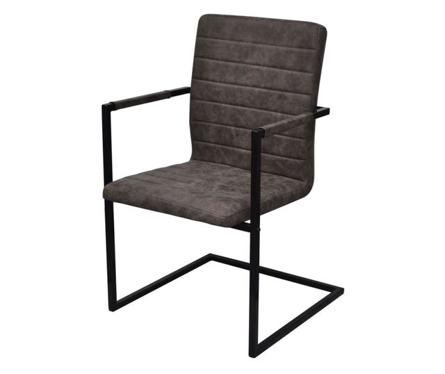 Kuhinjska konzolna stolica, 4 kom., smeđa, ekološka koža