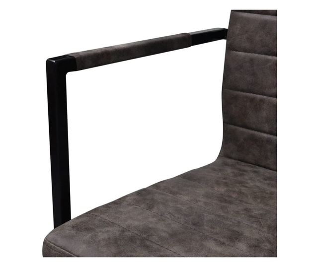 Kuhinjska konzolna stolica, 4 kom., smeđa, ekološka koža