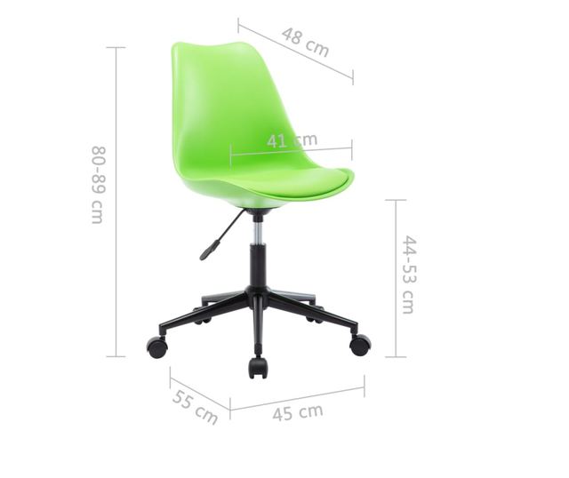 Zakretne kuhinjske stolice, 2 kom. zelene, umjetna koža