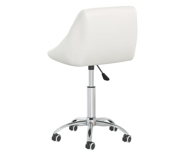 Zakretne kuhinjske stolice, 2 kom., bijele, umjetna koža