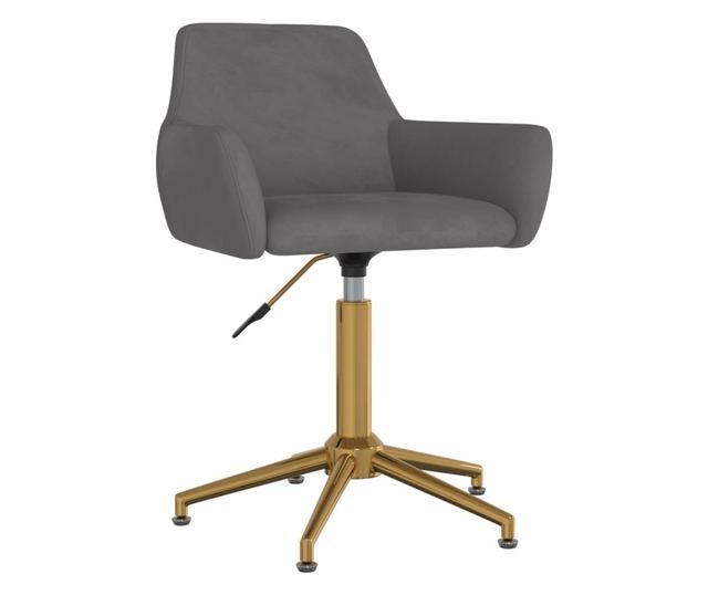 Zakretne kuhinjske stolice, 2 kom., tamno siva, baršun