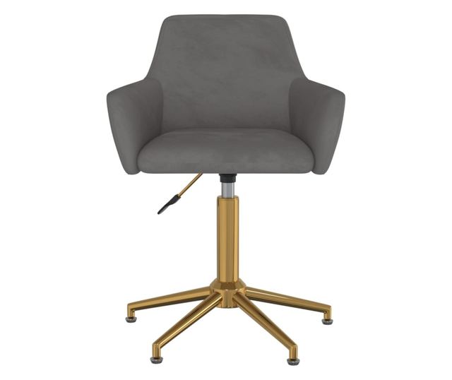 Zakretne kuhinjske stolice, 2 kom., tamno siva, baršun