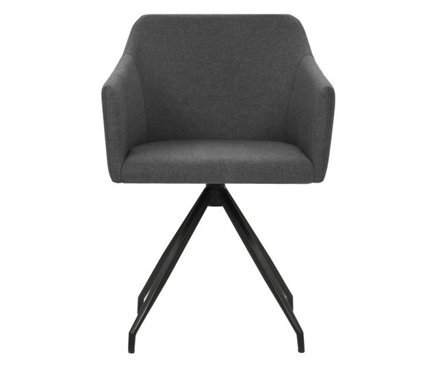 Zakretne kuhinjske stolice, 2 kom., tamno siva, tekstil