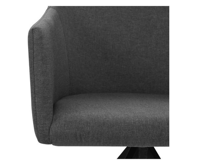 Zakretne kuhinjske stolice, 2 kom., tamno siva, tekstil