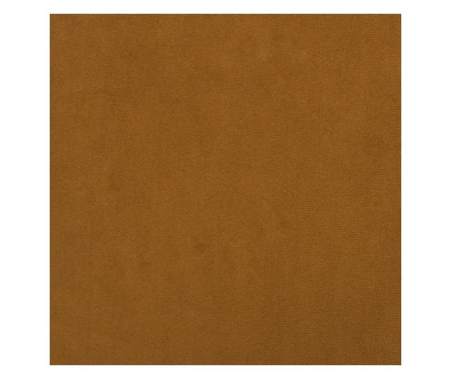 Stolica za opuštanje s taburetom, smeđa, baršun