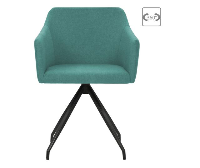 Zakretne kuhinjske stolice, 2 kom., zelene, tekstil