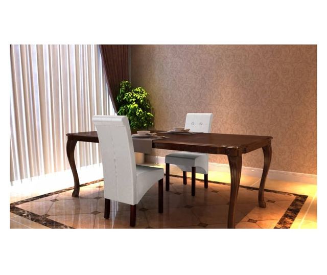 Kuhinjske stolice, 2 kom., bijele, umjetna koža