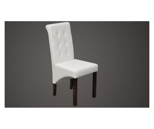 Kuhinjske stolice, 2 kom., bijele, umjetna koža