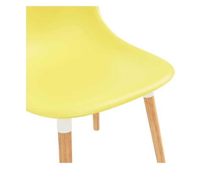 Kuhinjske stolice, 2 kom., žute, plastika