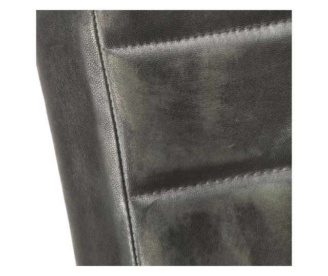 Konzolne kuhinjske stolice, 6 kom., siva, prirodna koža