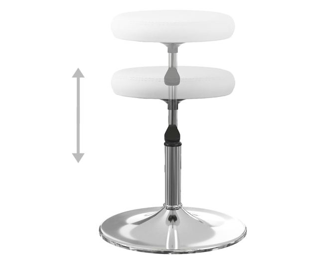 Stolice za kuhinju, 4 kom., bijele, ekološka koža