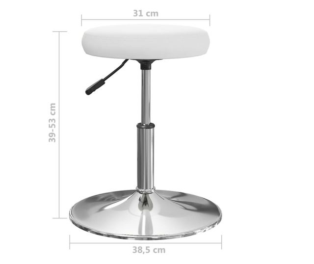 Stolice za kuhinju, 4 kom., bijele, ekološka koža