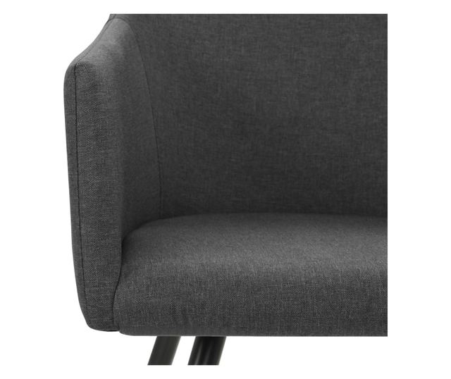 Kuhinjske stolice, 2 kom., tamno siva, tekstil