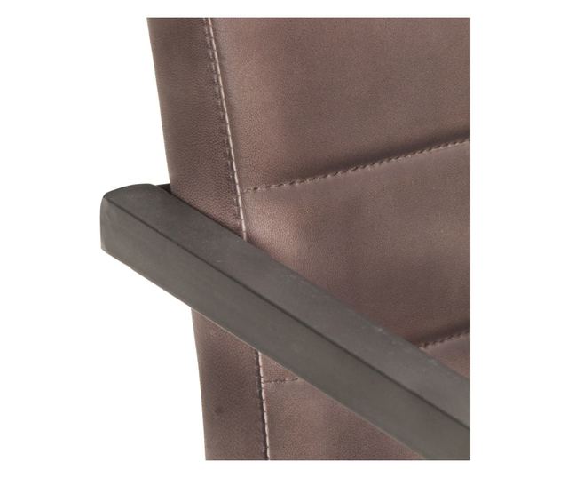 Kuhinjske stolice za konzolu, 6 kom, smeđe, prava koža