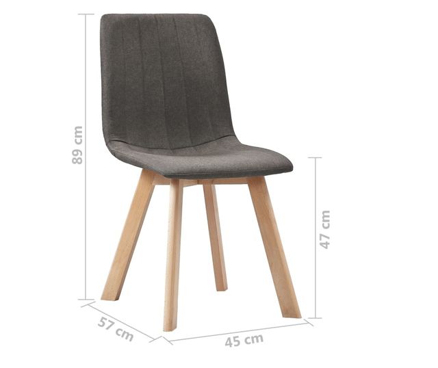 Kuhinjske stolice, 2 kom., sivo taupe, tekstilni materijal