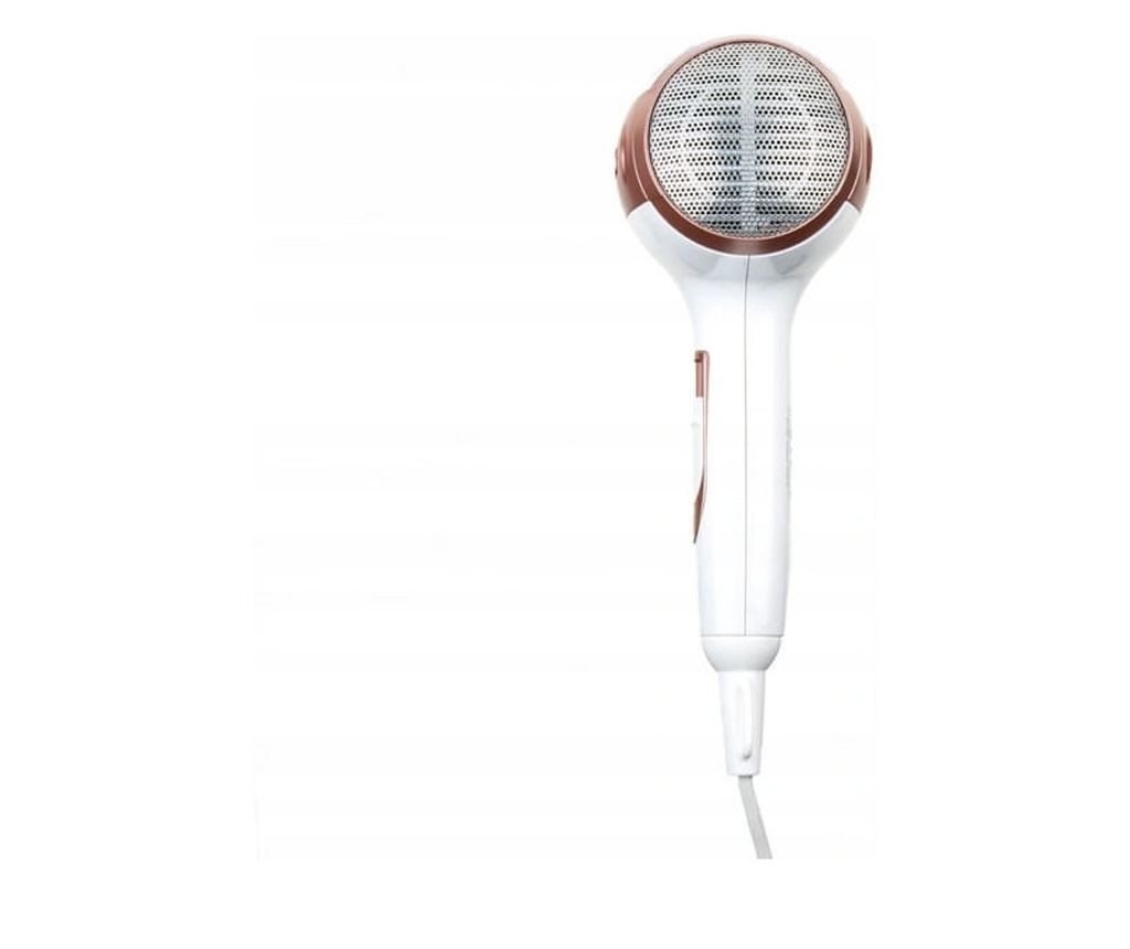 Сешоар Adler AD 2248, 2200W, 2 скорости, 3 темп., Йонизация, Студена струя, Дифузер и концентратор, Бял/бронз - 7